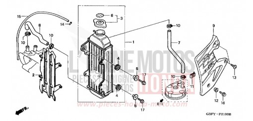 RADIATEUR CR80R2 de 2002